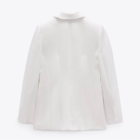 Zara blazer white waisted tailored tuxado suit jacket - Picture 10 of 12